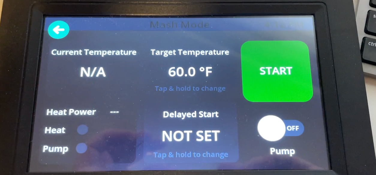 The actual brewing tablet hardware — physical device constraints