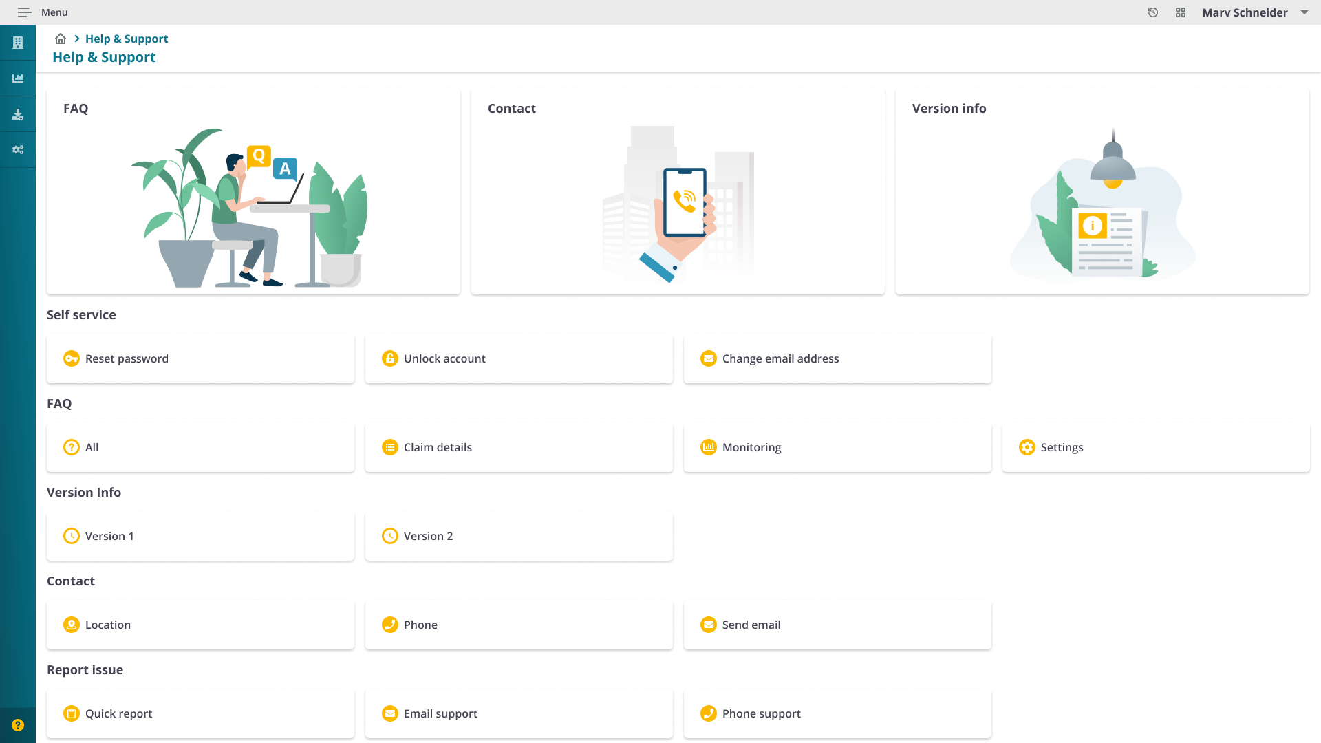 Help and support page 1