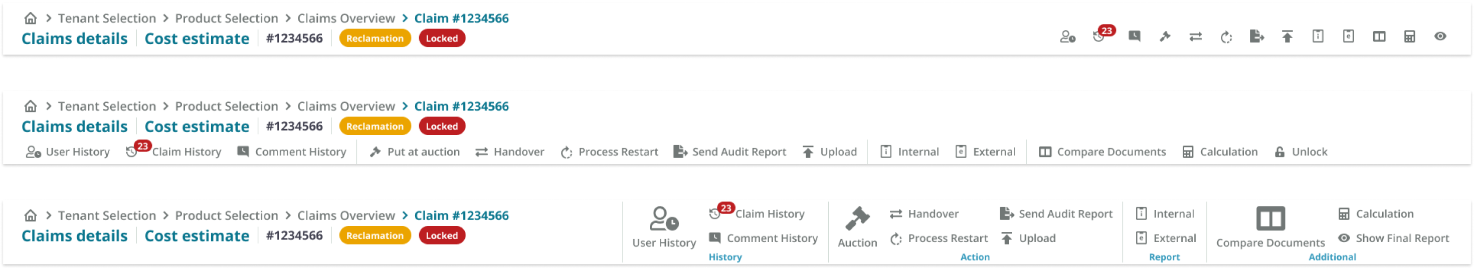 Breadcrumb navigation final UI